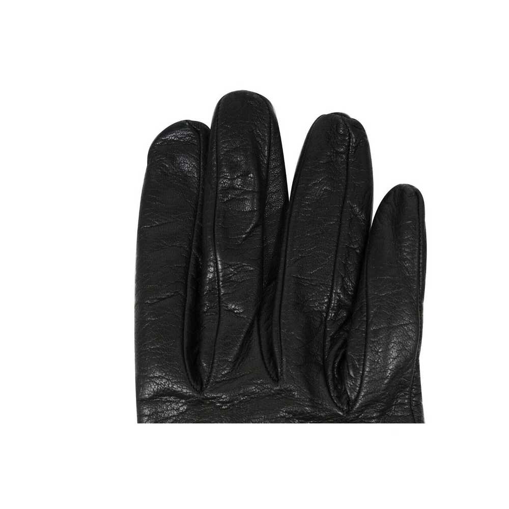 Malo Gloves Size 7.5 Black 100% Leather Cashmere - image 7