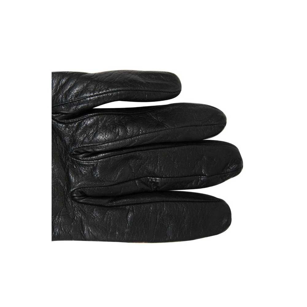 Malo Gloves Size 7.5 Black 100% Leather Cashmere - image 8