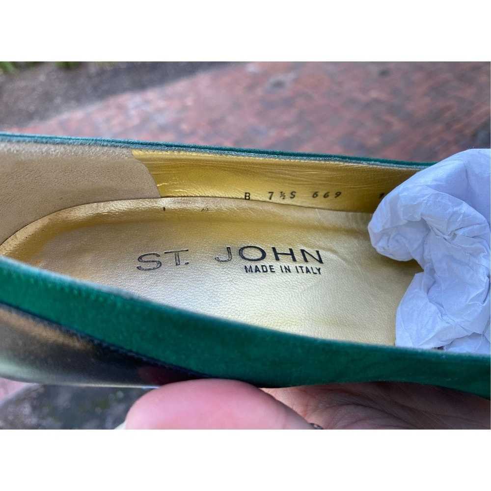 St. John Couture St. John IOB Rolly Emerald Suede… - image 4