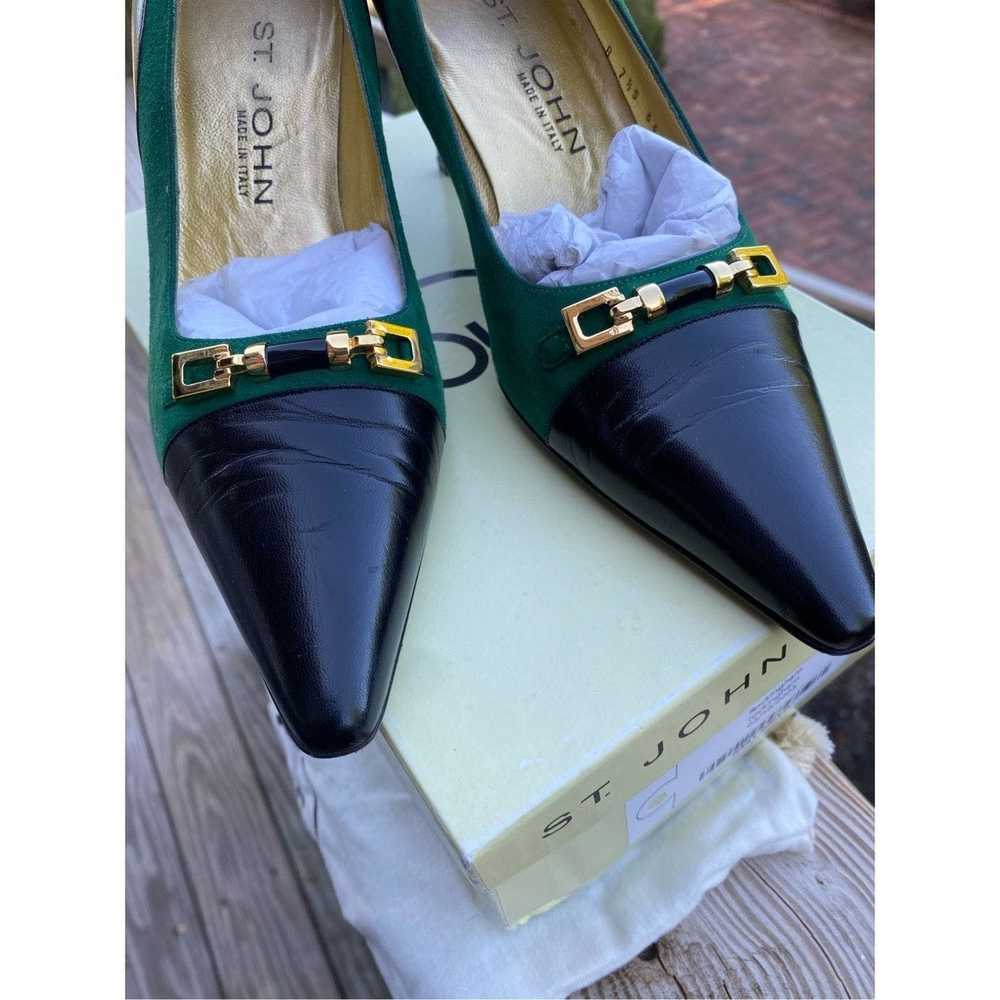 St. John Couture St. John IOB Rolly Emerald Suede… - image 6