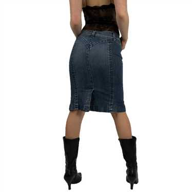 2000s Miss Sixty Denim Midi Skirt (S) - image 1