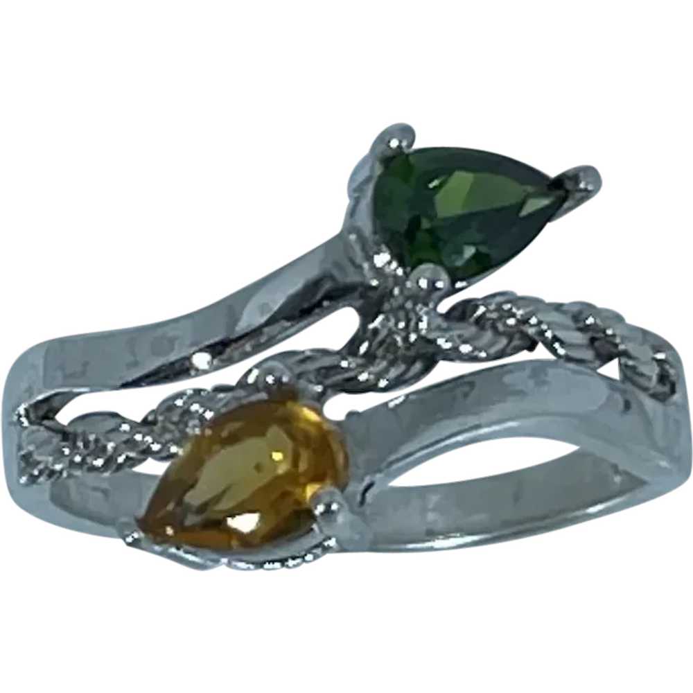 14k Tourmaline & Citrine Ring, free resize. - image 1