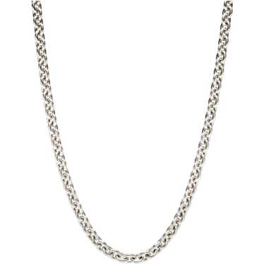 USA Large Cable Chain Necklace, 999 Sterling Silve