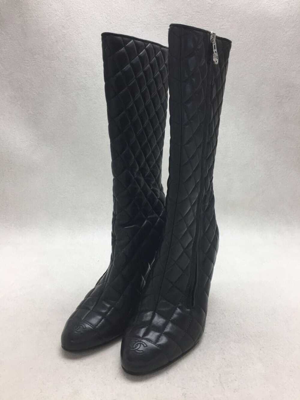 CHANEL Long Boot 36 Pin Heel Size 36 Black Leathe… - image 1