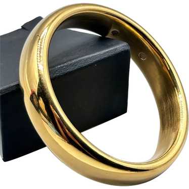 14K Gold MILOR ITALY Resin Core Bangle Bracelet Wi