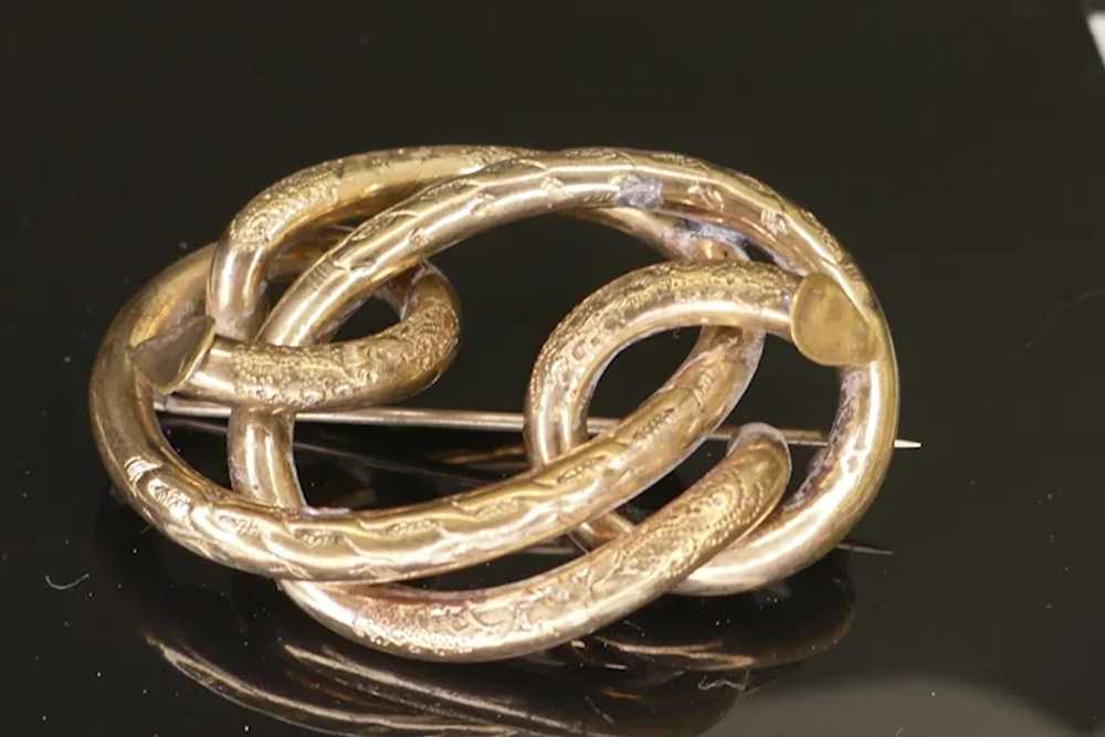 Large Victorian Lovers Knot Brooch - image 6