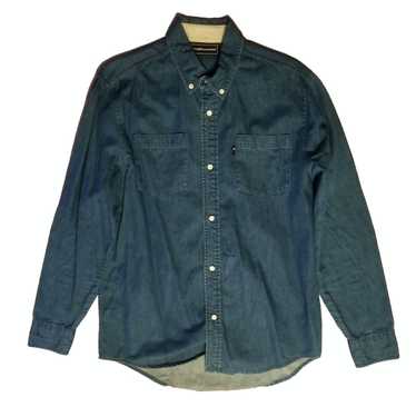 Obey Obey Large Denim Button Down Shirt - image 1