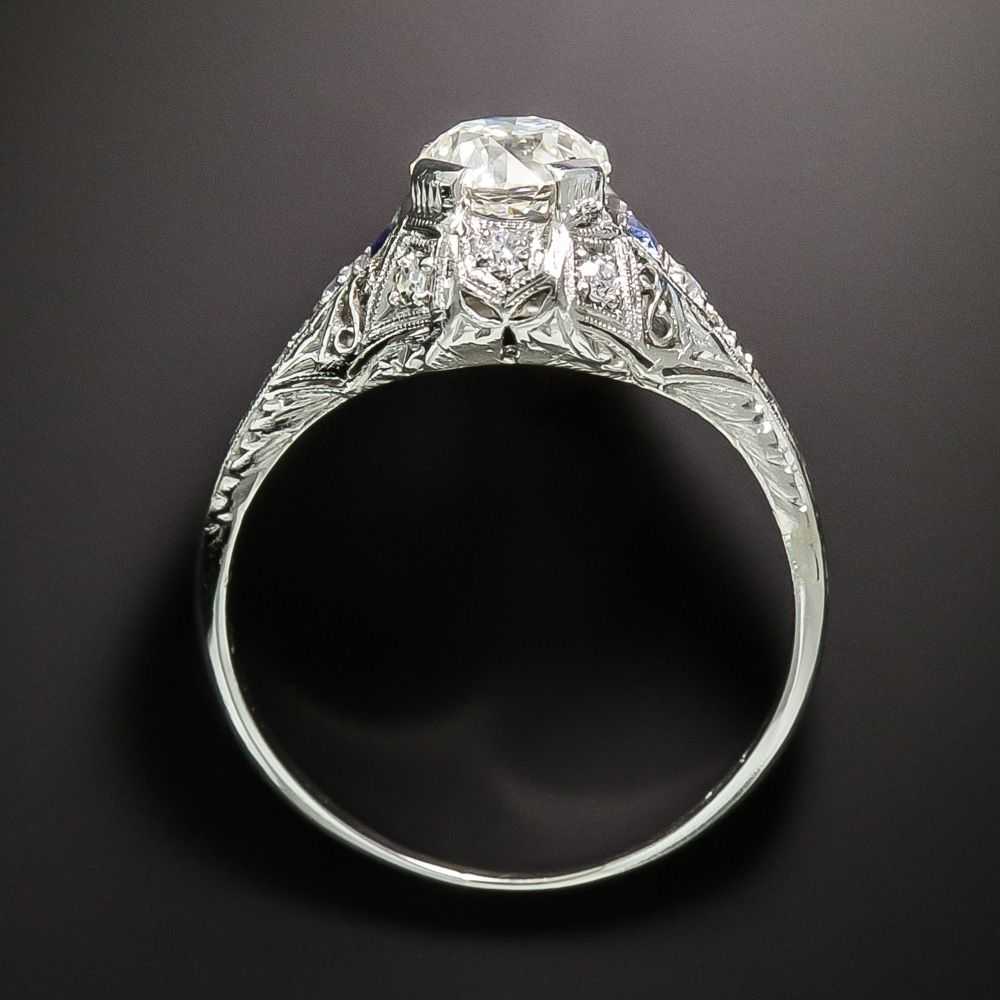Art Deco Diamond and Calibre Sapphire* Engagement… - image 3