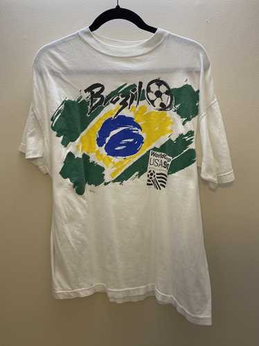 Vintage World Cup 1994 Brazil Soccer Futbol T Shirt L