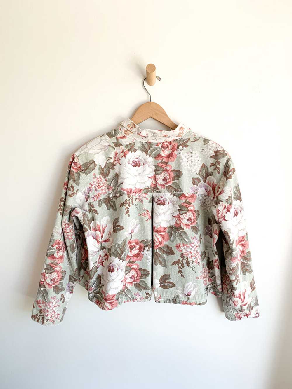 Mint Floral Cropped Jacket - image 2