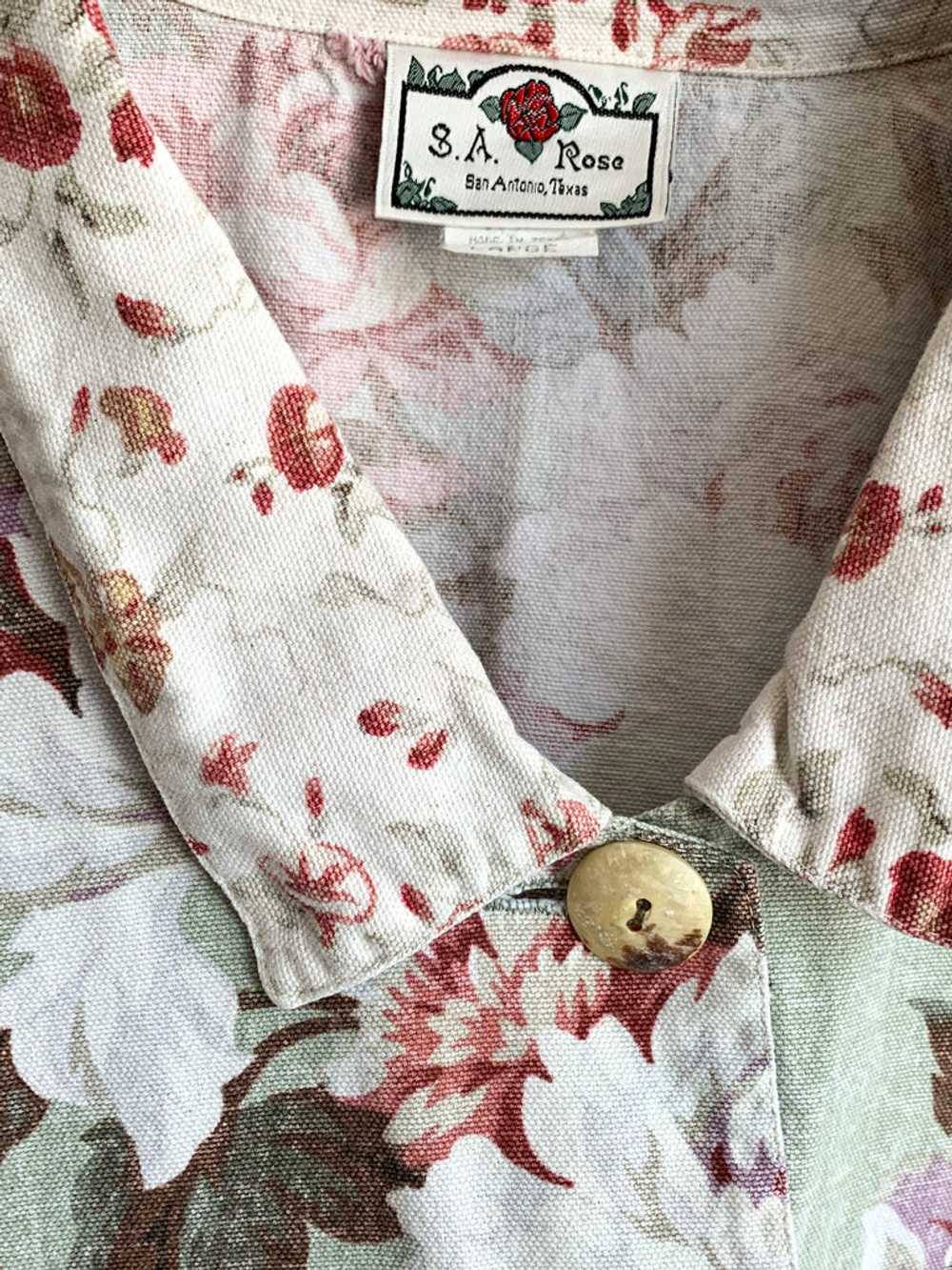 Mint Floral Cropped Jacket - image 4