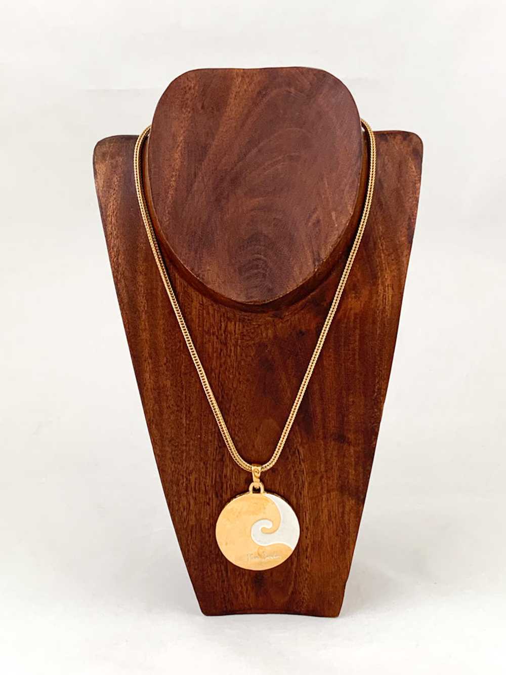 Pierre Cardin Gold Swirl Necklace - image 1