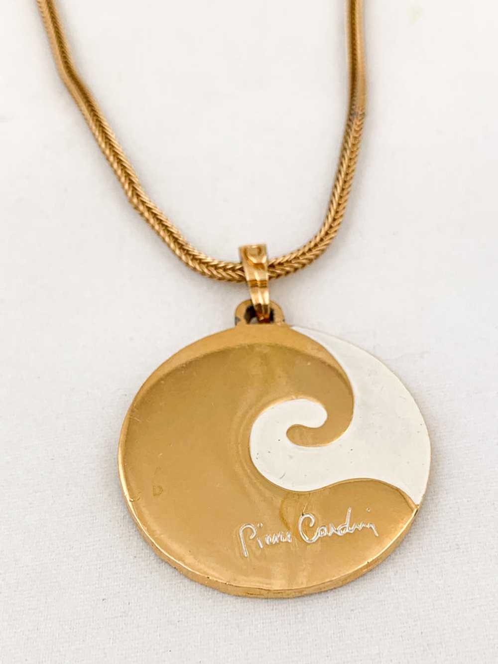 Pierre Cardin Gold Swirl Necklace - image 2