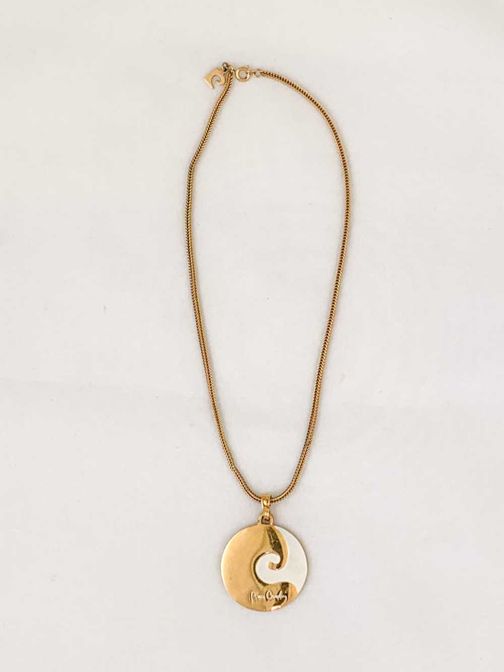 Pierre Cardin Gold Swirl Necklace - image 4
