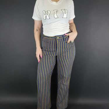 60s/70s Mod Striped Pants - image 1