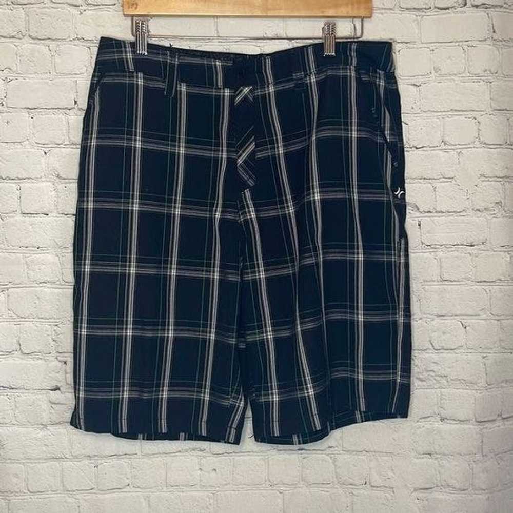 Hurley Hurley Men’s Black White Plaid Shorts size… - image 1