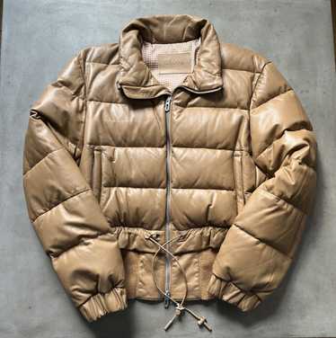 Drome DROMe tan leather puffer jacket