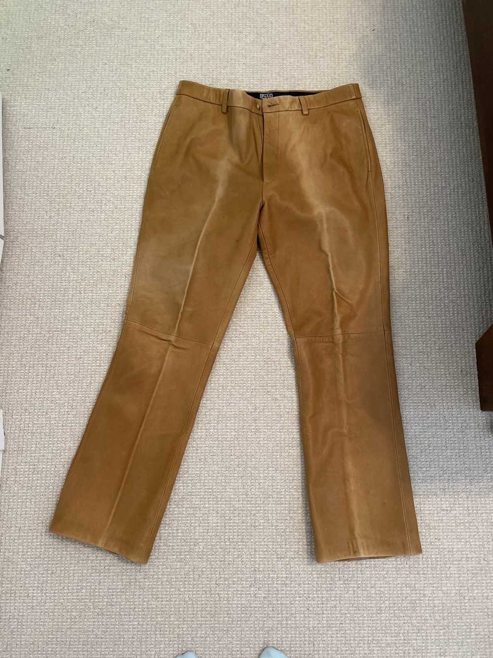 Polo Ralph Lauren Vintage Polo Leather Pants - image 1