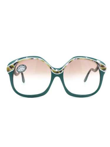 1970's Delotto Green Framed Sunglasses