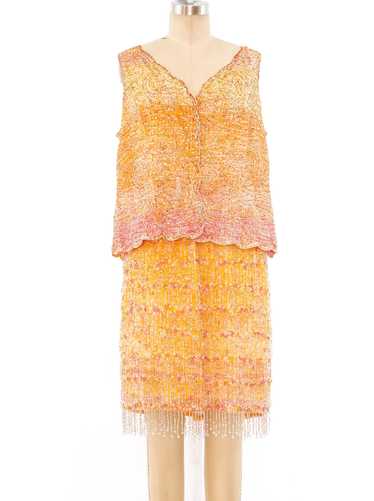 Oscar de la Renta Beaded Fringe Ensemble