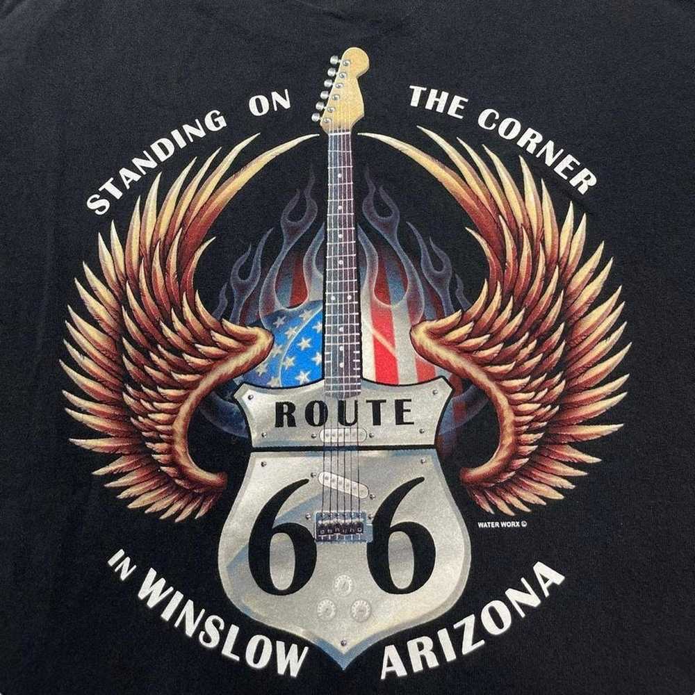 Vintage Vintage Route 66 Guitar T-Shirt - image 3