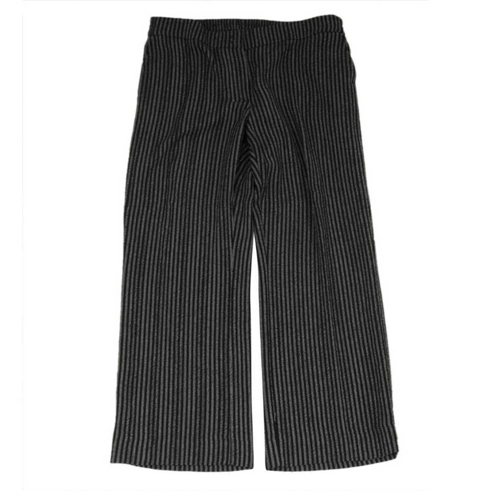 Akris Striped Pants Grey Wool Viscose Trousers - image 1