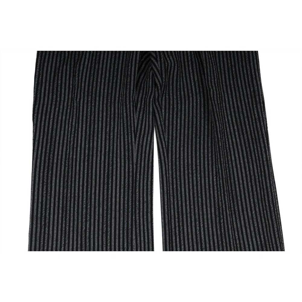 Akris Striped Pants Grey Wool Viscose Trousers - image 3