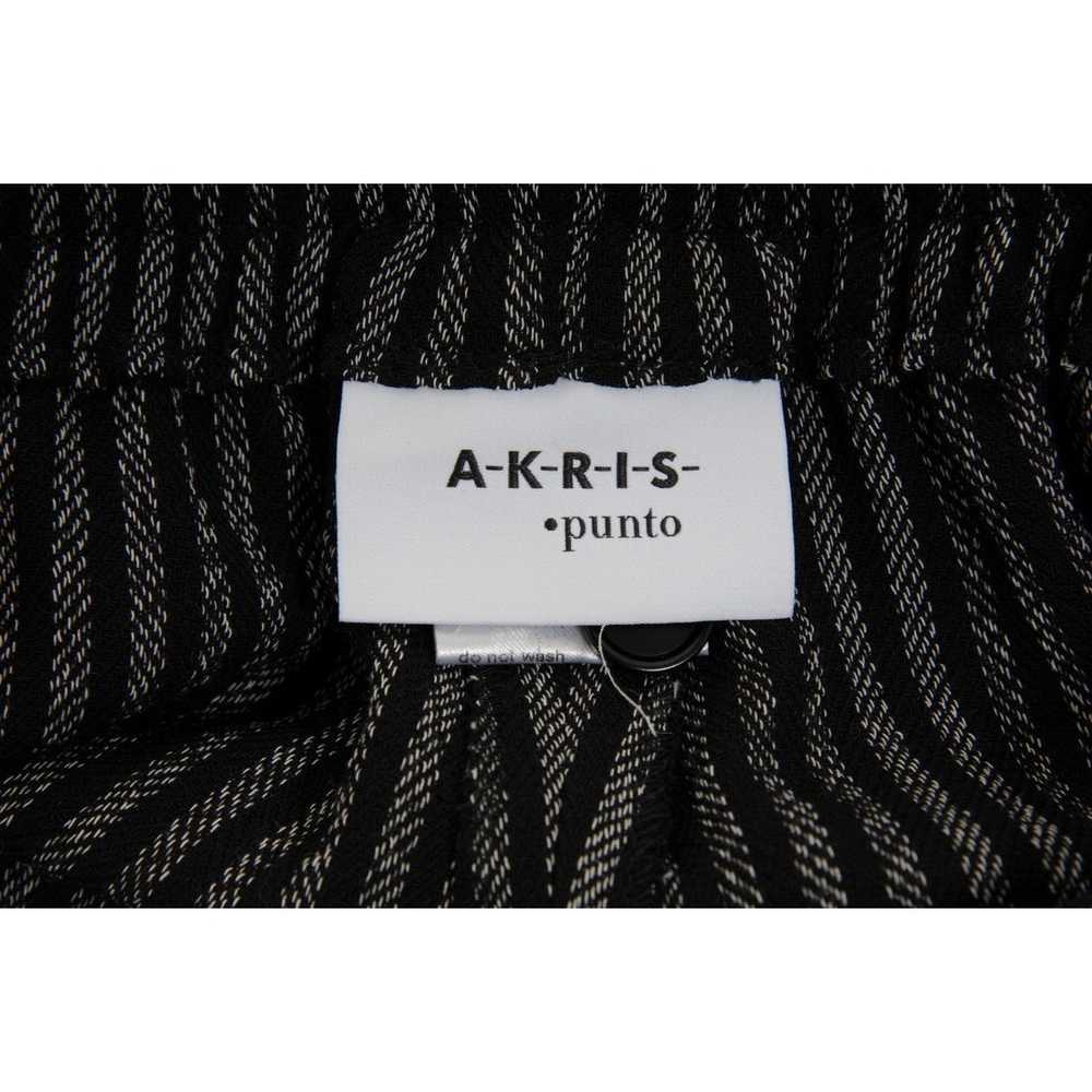 Akris Striped Pants Grey Wool Viscose Trousers - image 8
