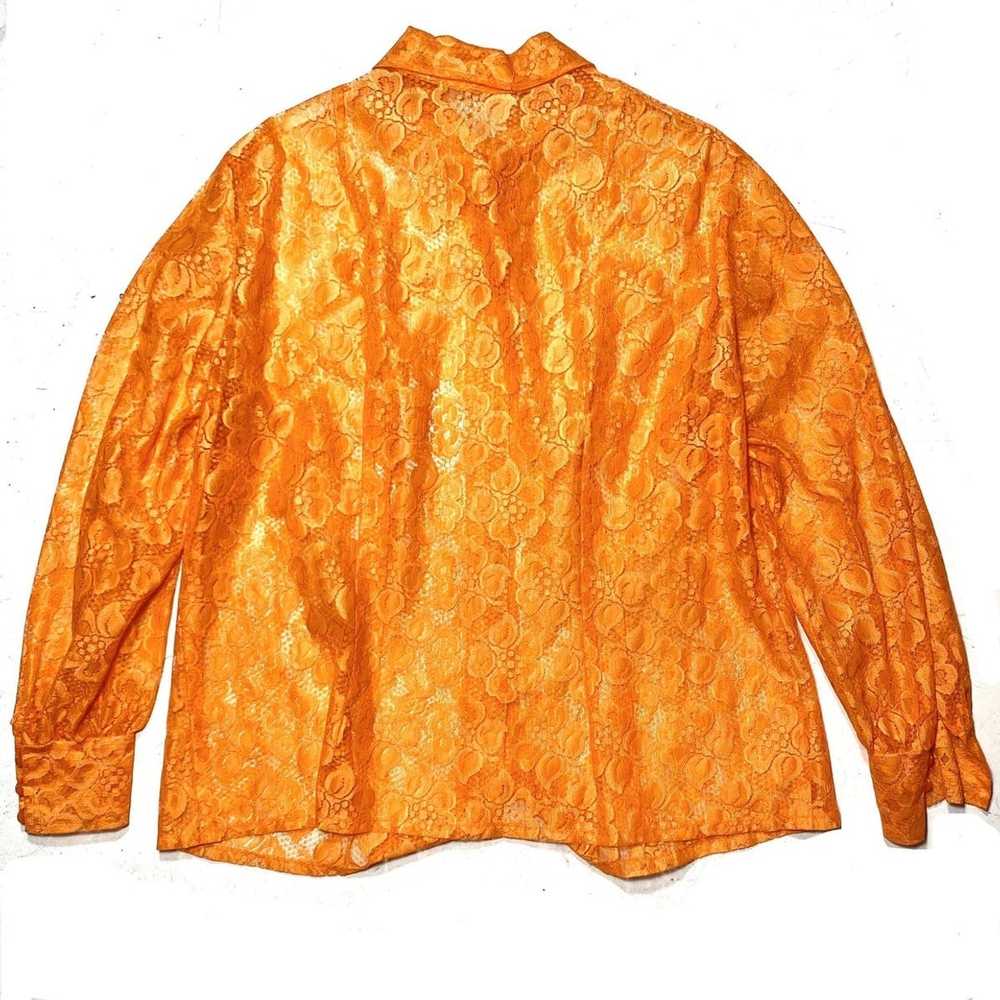 Streetwear × Vintage 1970s Translucent orange flo… - image 4