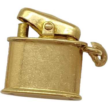 Realistic Moving Lighter Vintage Charm 14K Gold Th