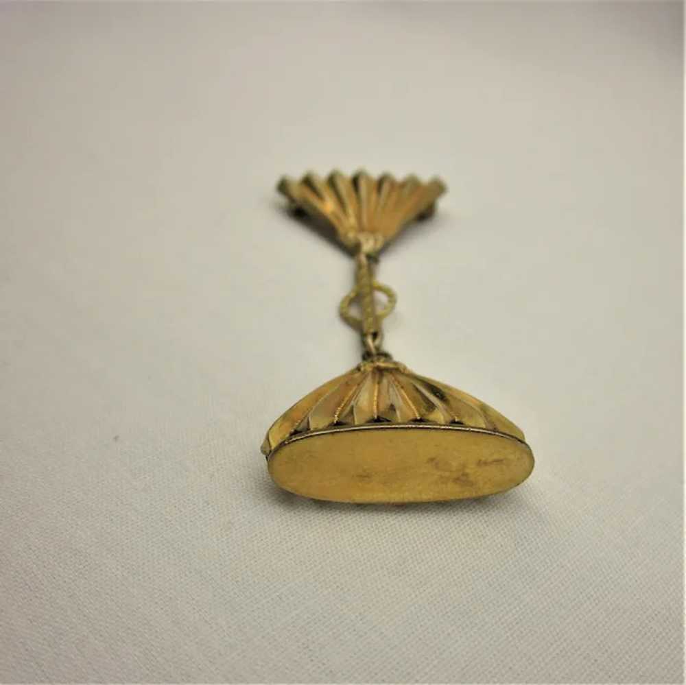 Lovely Vintage Gold Filled Fob Brooch With Milgra… - image 4