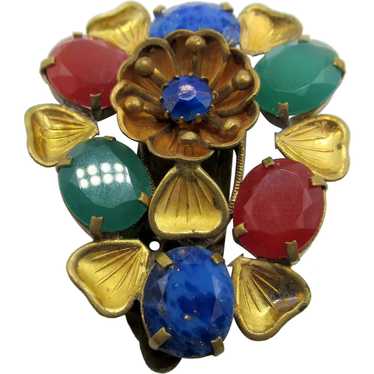 Early Czech Max Neiger Green, Carnelian and Blue … - image 1