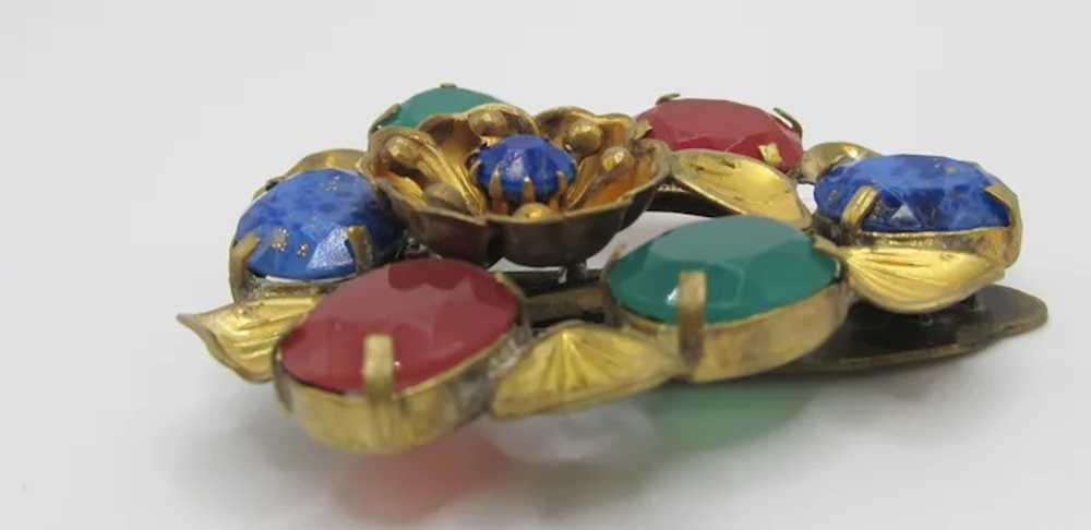 Early Czech Max Neiger Green, Carnelian and Blue … - image 3