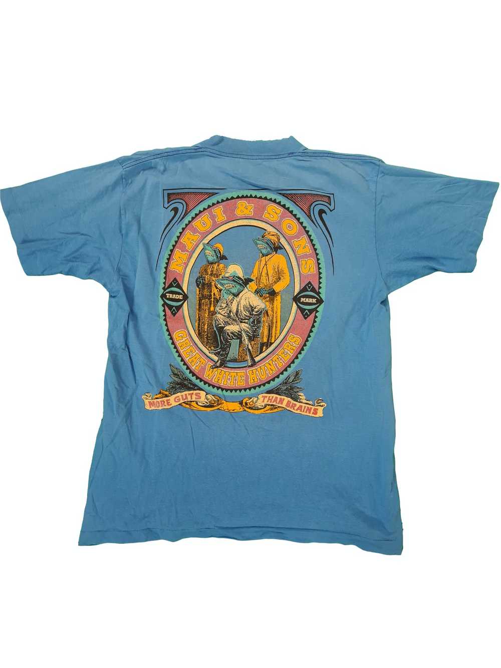 Vintage MAUI MORE GUTS THAN BRAINS VINTAGE TEE L - image 1