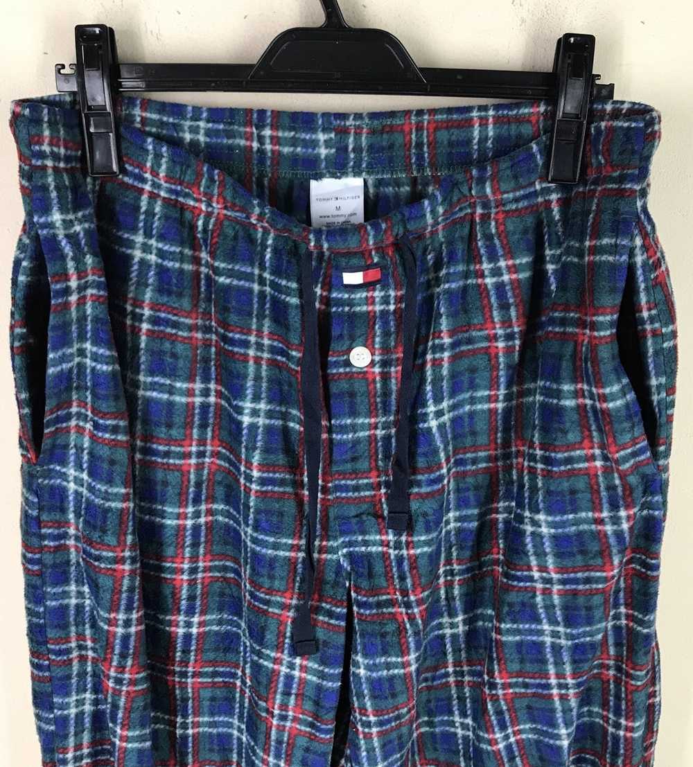 Tommy Hilfiger Plaid Pajama Button Fleece Lounge … - image 3