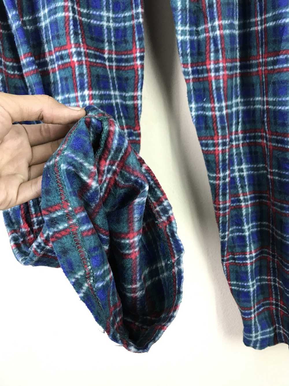 Tommy Hilfiger Plaid Pajama Button Fleece Lounge … - image 8