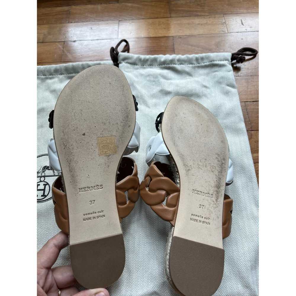 Hermès Leather sandal - image 5