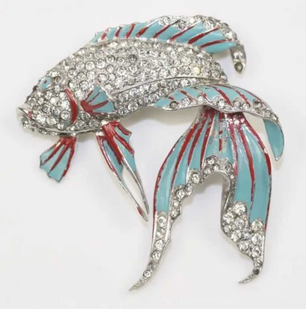 MB BOUCHER Pave and Enamel 'Paradise Fish' Fantai… - image 3