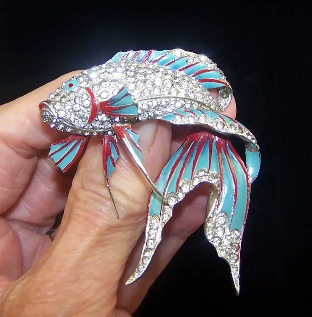 MB BOUCHER Pave and Enamel 'Paradise Fish' Fantai… - image 7