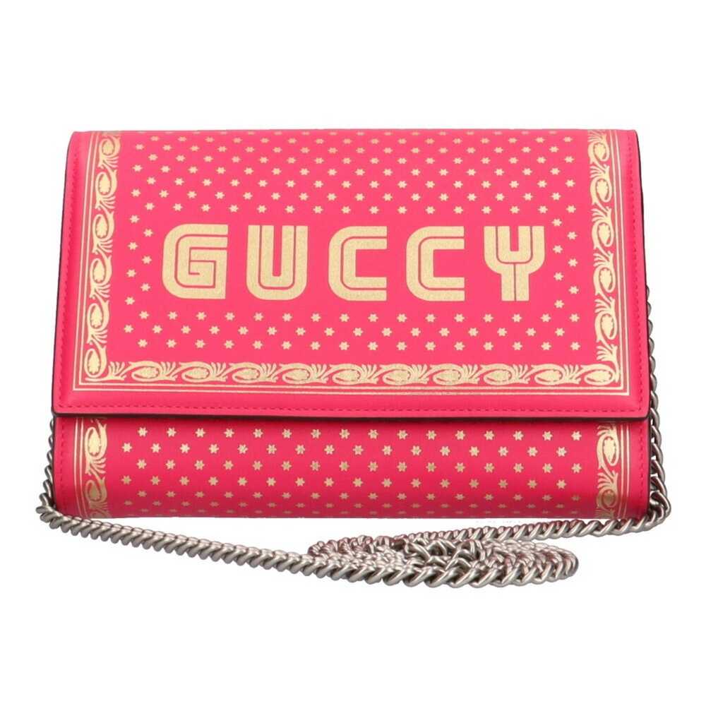 Gucci Gucci GUCCY Sega shoulder bag leather pink … - image 1