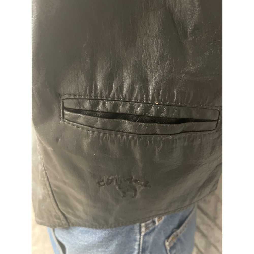 Other Camel Branded Garments INC Black Leather Ve… - image 6