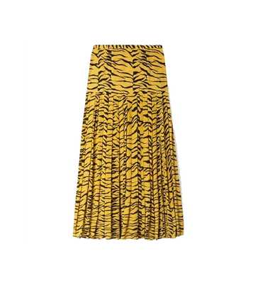 Rixo Yellow Tiger Print Rose Skirt