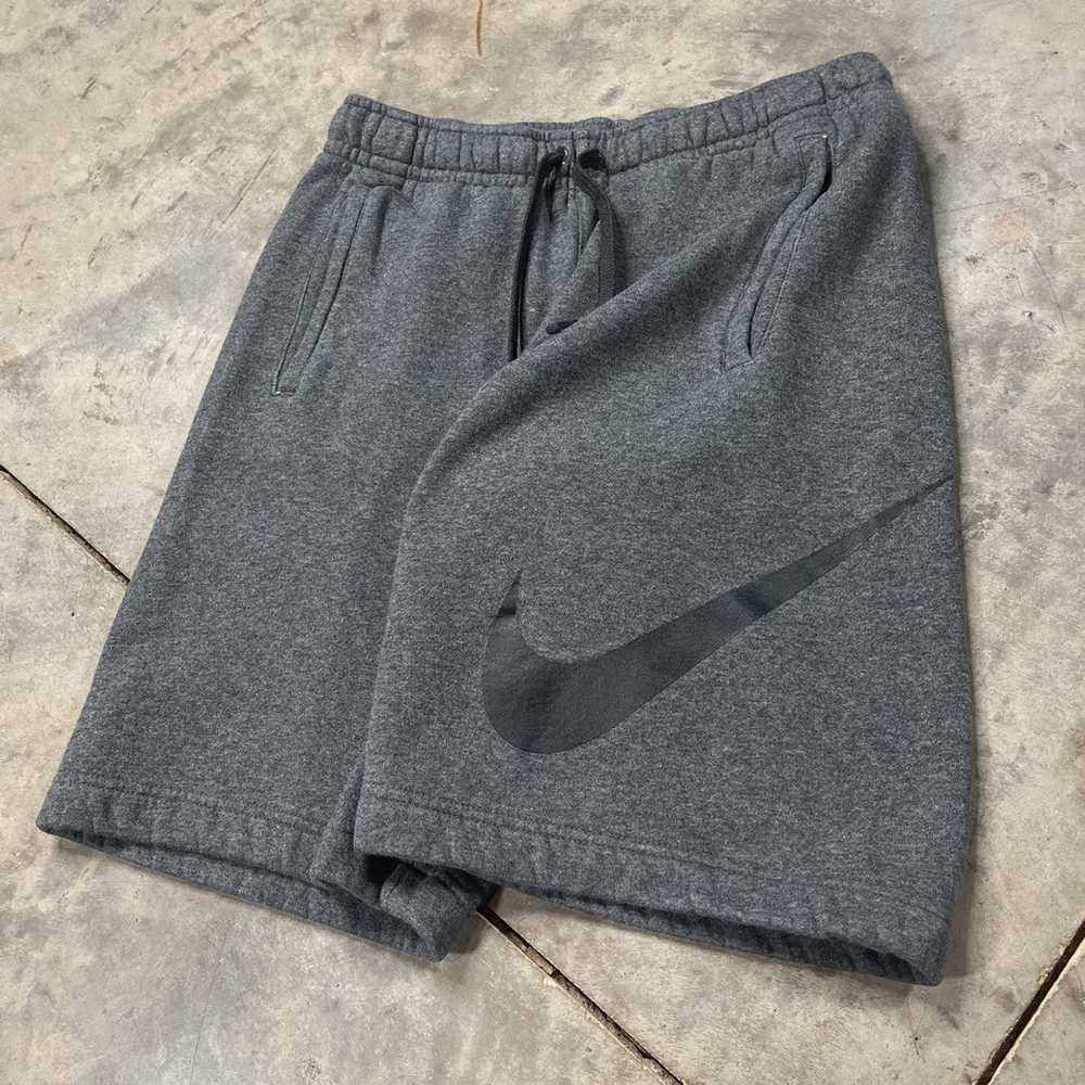 Nike Nike Sweat Shorts Big Swoosh Logo Cotton Dar… - image 2