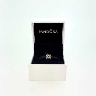 Pandora Sterling Silver & 14k Gold Sunburst Clip … - image 1