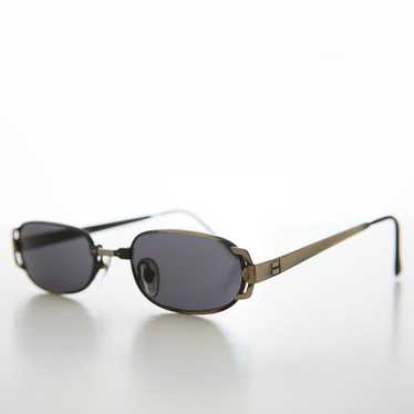 Rimless Rectangle Sunglasses Fashion Frameless Square Tinted Eyewear 90s  Glasses | eBay
