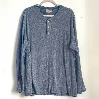 Faherty Faherty heathers 1/4 button crewneck long 