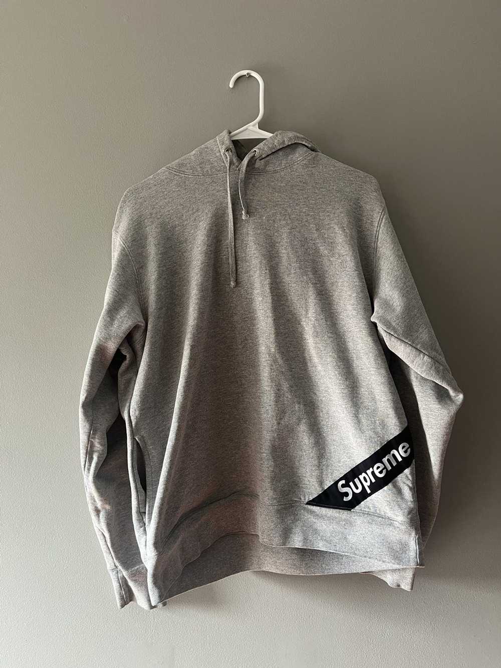 SUPREME CORNER LABEL HOODED SWEATSHIRT BLACK XL SS18 FORMULA ILLEGAL  SIDELINE L