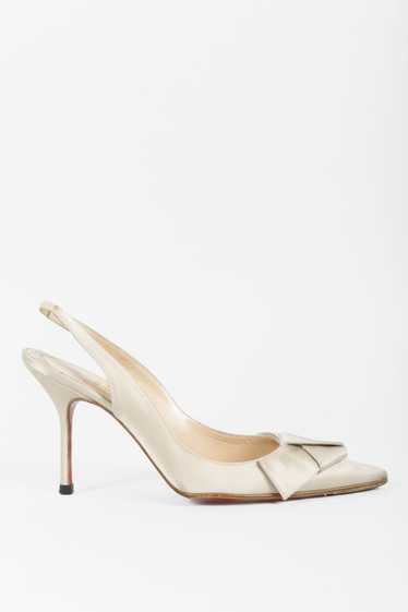 Christian Louboutin Christian Louboutin Beige Sat… - image 1