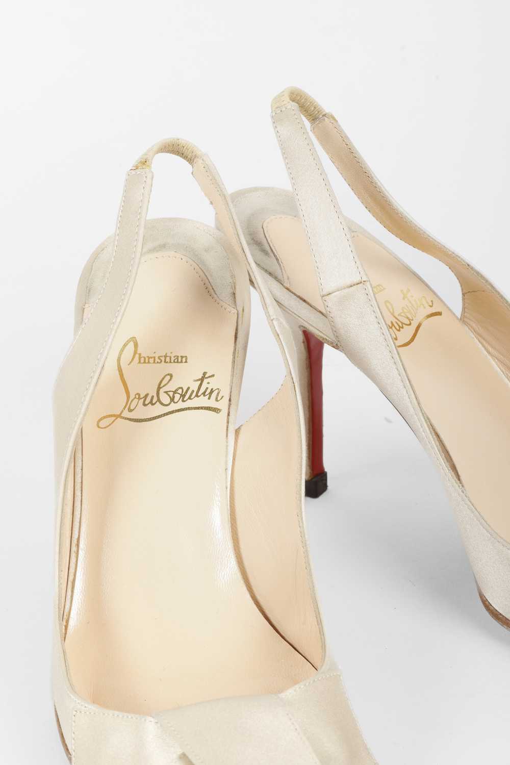 Christian Louboutin Christian Louboutin Beige Sat… - image 6