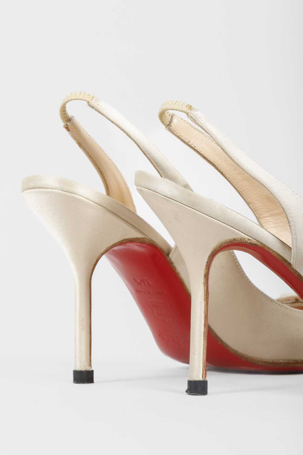 Christian Louboutin Christian Louboutin Beige Sat… - image 9